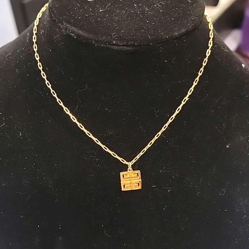 Bundle Authentic Givenchy Gold Plated Necklace Fr… - image 2